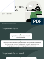 LNG1101 - WK11-13 - Unit 4 Syntax (Part I)