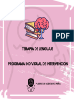 Terapia de Lenguaje Plan de Intervencion