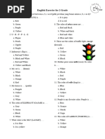 2 English Exercise For 2 Grade Colors