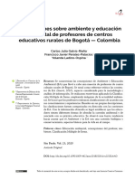 Concepciones Sobre Ambiente y Educación Ambiental de Profesores de Centros Educativos Rurales de Bogotá