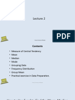 Lec 2 - Centeral Tendency