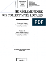 Le Pouvoir Reglementaire Des Collectivites Locales: Bertrand Faure