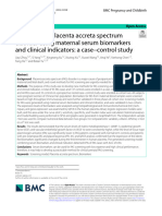 Screening of Placenta Accreta Spectrum Disorder Using Maternal Serum Biomarkers and Clinical Indicators: A Case-Control Study