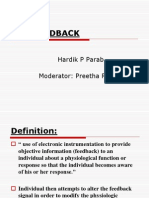 Bio-Feedback: Hardik P Parab Moderator: Preetha R John