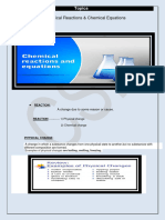 Chemical Reaction and Equation - Class 10th