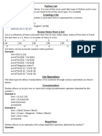 Python List and Tuple