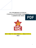 (IX Congresso Nacional Da UJC) Caderno de Teses