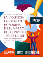 La Violencia Laboral en Honduras en El Marco Del Convenio 190 de La Oit