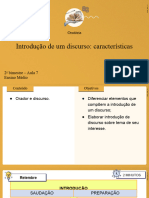 Introdução de Um Discurso: Características: Oratória