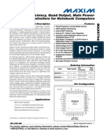 High-Efficiency, Quad Output, Main Power-Supply Controllers For Notebook Computers