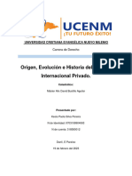 Origen, Evolución e Historia Del Derecho Internacional Privado