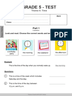 I-Learn Smart Start Grade 5 Theme 6 - Reading & Writing Test