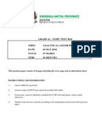 2024 KZN Informal Test Analytical Geometry Circle