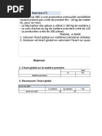 Analyse de Lécart Sur Activité Productive Serie Des Exercices VIDE