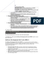 Software Development Life Cycle (SDLC) : Process, and Manage Day-To-Day Business Transactions