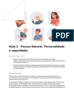 Aula 2 - Pessoa Natural. Personalidade e Capacidade.