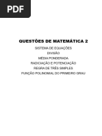 Questões de Matemática 2