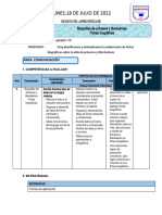 Sesion de Aprendizaje Lunes 18 de Julio