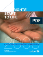 The Rights' Start To Life: A Statistical Analysis of Birth Registration