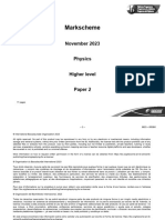 Physics Paper 2 TZ1 HL Markscheme