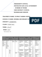 Chemistry Form Three