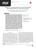 Design of A Vending Machine Using Verilog HDL and