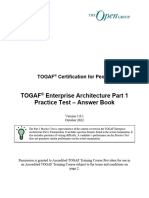 TOGAF Enterprise Architecture Part 1 Practice Test Answer Book