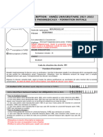 2ème Année Dossier Inscription FI Paramédical 2021-2022-2