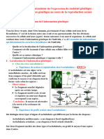 Unité 2: Nature Et Mécanisme de L'expression Du Matériel Génétique - Transfert de L'information Génétique Au Cours de La Reproduction Sexuée