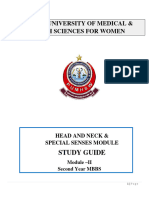 Head and Neck Special Senses Module Study Guide Final Pumhsw-2024