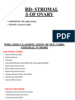 Sex Cord - Stromal Tumors of Ovary