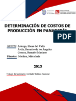 Determinación de Costos de Producción en Panadería