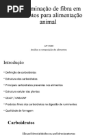 Aula Determinação de Fibra em Alimentos para Alimentação Animal