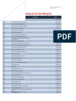 Lista de Consulta de Preços MV Comercial