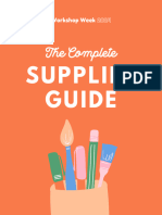 Supplies Guide - Workshop Week 2024