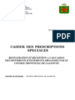 Cahier Des Prescriptions Speciales