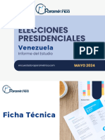 Encuestadora Paramétrica - Informe Elecciones Presidenciales Mayo 2024 Venezuela