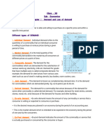 Class - XII Sub: Economics Chapter 2: Demand and Law of Demand Meaning of Demand