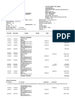 Statement of Account: State Bank of India