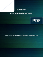 Materia. Etica Profesional, Unidad I