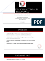 Audiometria Tonal y de Alta Frecuencia