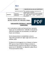 Nombre: Isabella Palacios Lizier Sección / Horario: 3F, Miércoles-7:00am Evaluación Continua 1 Matematicas Financieras