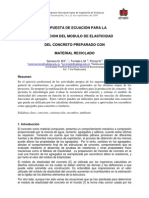 Propuesta de Ecuación para La Estimación Del Módulo de Elasticidad Del Concreto Preparado Con Material Reciclado