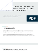 La Importancia de La Carrera de Topografía y Sus Ramas en El Ejército de Bolivia.