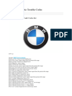 BMW Diagnostic Trouble Codes