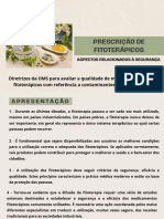 Prescrição de Fitoterápicos - Aspectos de Segurança