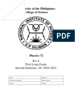 (Physics 72) Long Exam 1 Reviewer e