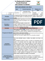 Planeación de Clases Escuela Dominical La Trinidad Jesus Hijo