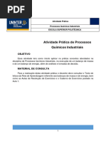 Nova Atividade Pratica de Processos Quimicos Industriais para GPI