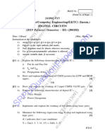 Be - Electronics and Telecommunication Enginering - Semester 3 - 2023 - October - Digital Circuits DC Pattern 2019